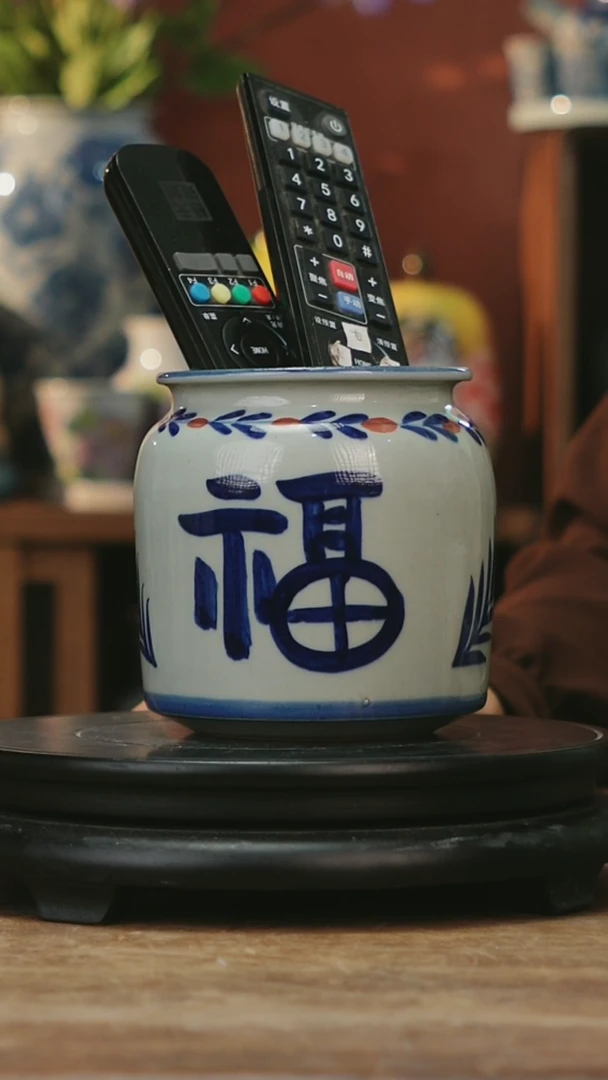 瓷片景德镇釉下彩手绘陶瓷花瓶