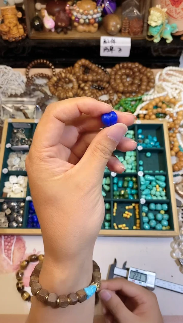 合金青金石手链小屁桃爱心发1