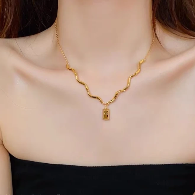 钛钢项链 暴富竹节项链 JIA