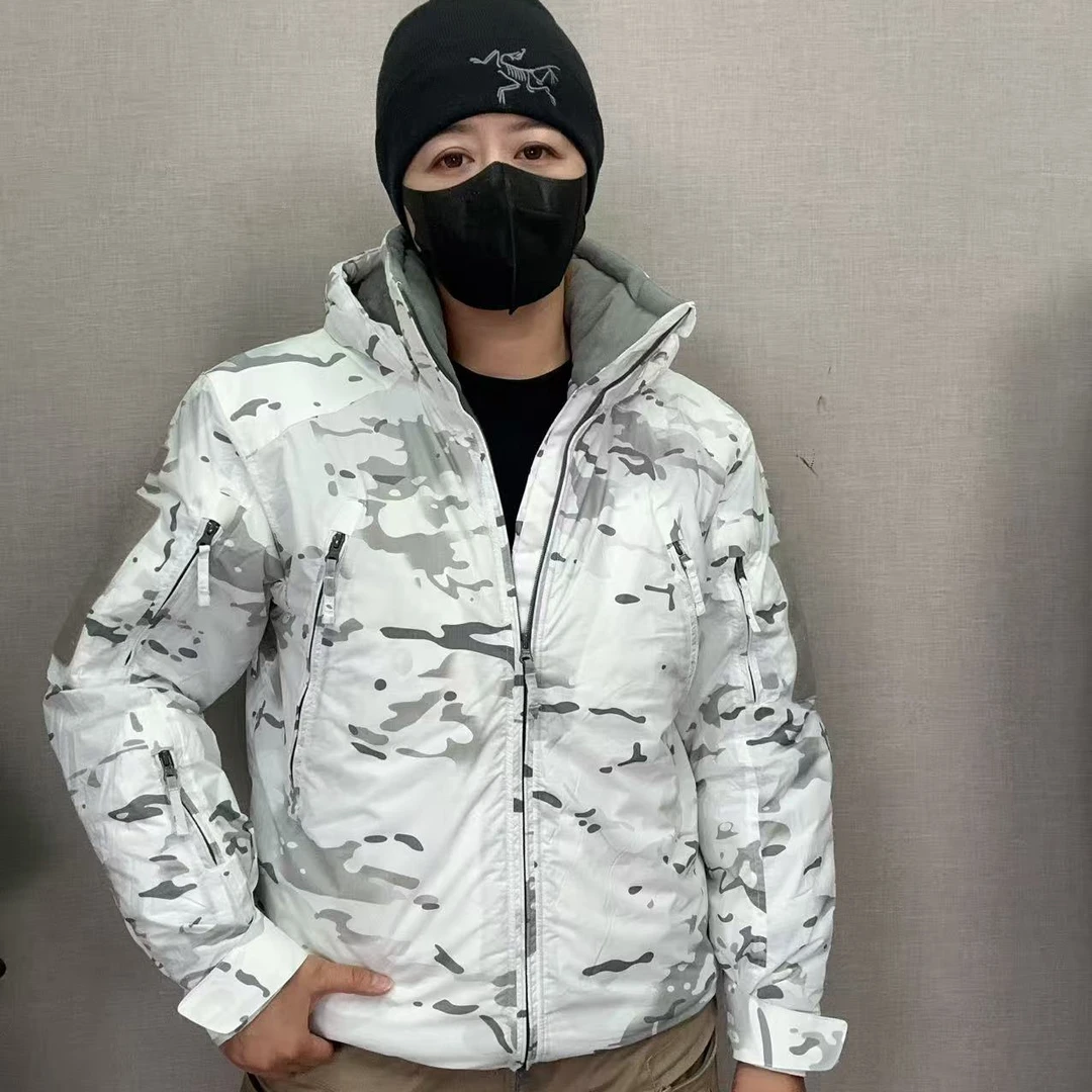 【逆鳞战术】冬季男款MIG4.0雪地迷彩棉服棉裤防寒防风连帽