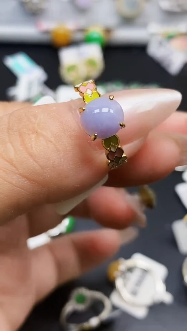 银S925镶嵌戒指翡翠2068
