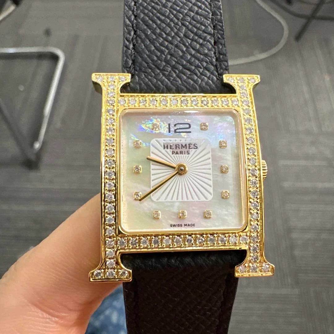 99新 Hermes/爱马仕 HEURE H系列510腕表/后钻/WHT024753