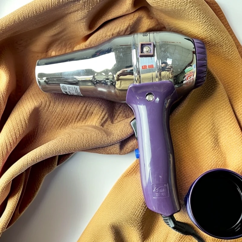 电吹风机800W大功率铁壳强风高温不锈钢机身快干