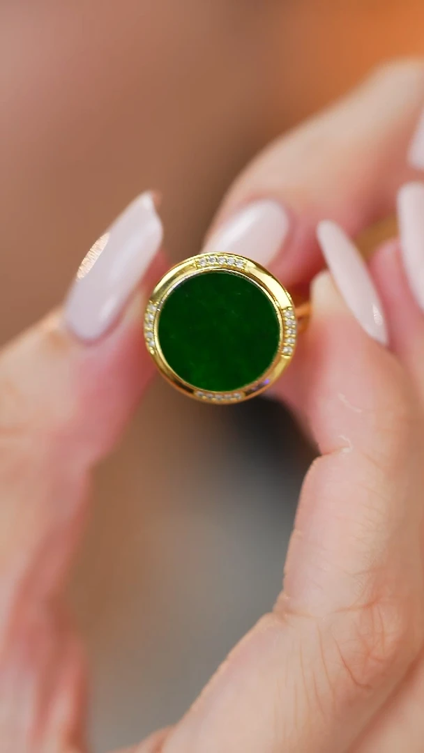 翡翠戒指银S925镶嵌 新款