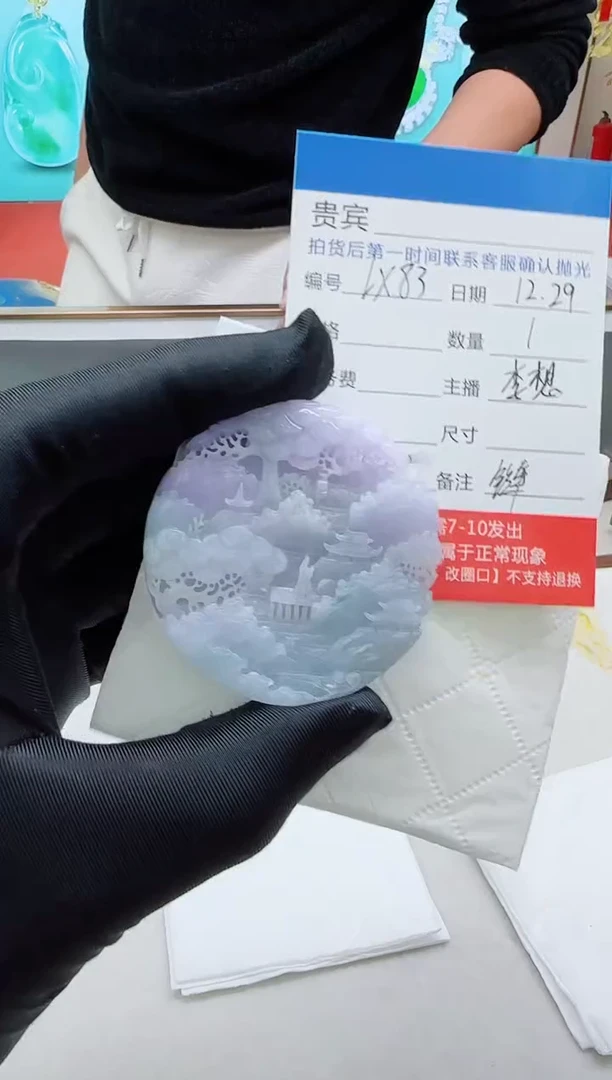 未镶嵌定制翡翠LX83翡翠吊坠赠珠链-多样性发其一