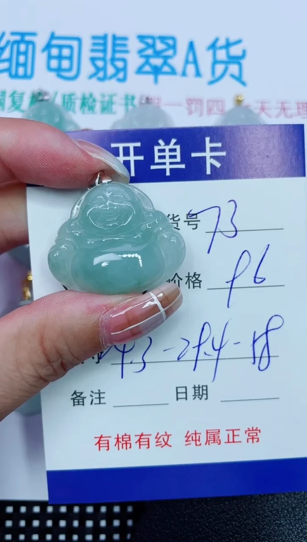 吊坠(赠链)银S925镶嵌翡翠73