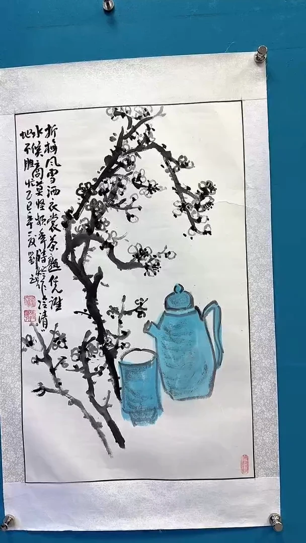 国画瀚美启程艺术手绘国画-三尺花鸟1