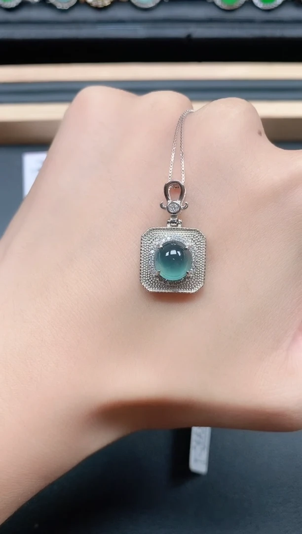 翡翠戒指银S925镶嵌11111