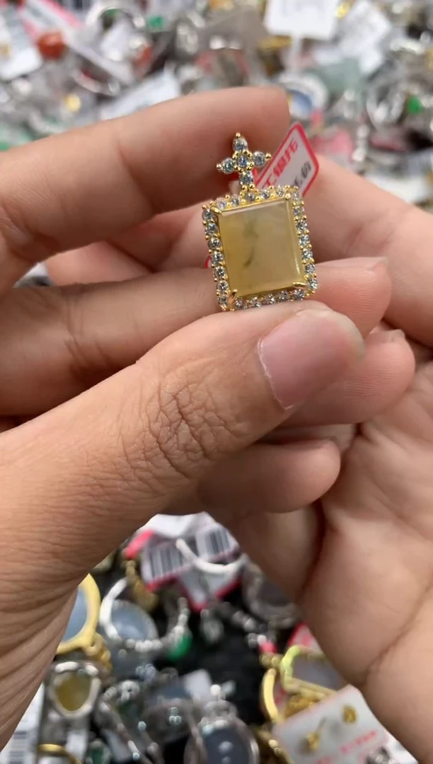 银S925镶嵌戒指翡翠888----5