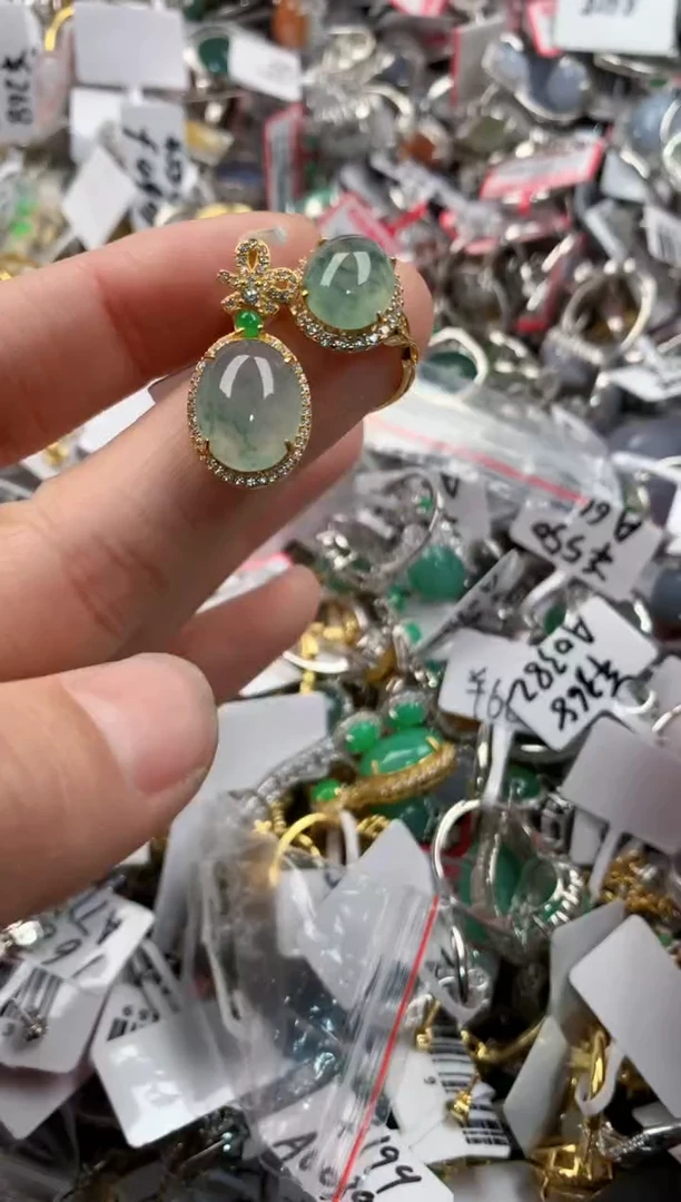 银S925镶嵌戒指翡翠111   5