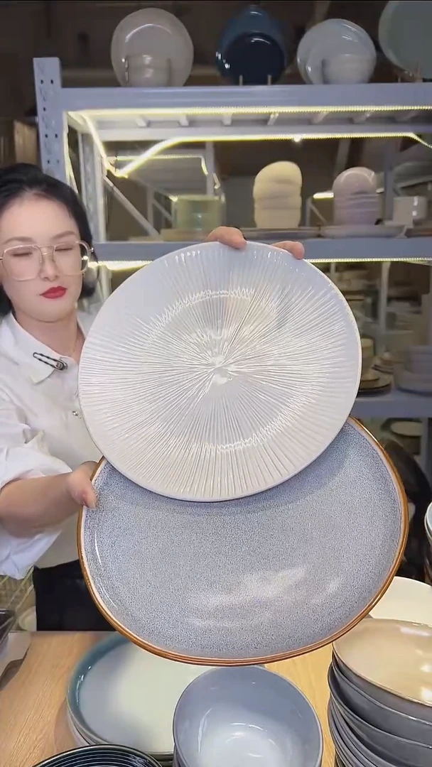 瓷352外贸尾货高温釉下彩陶瓷餐具默认微瑕