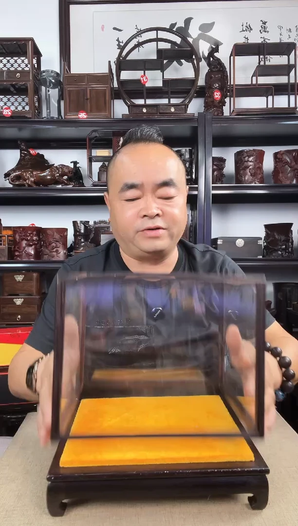 木玻璃罩3号老李红木工艺品