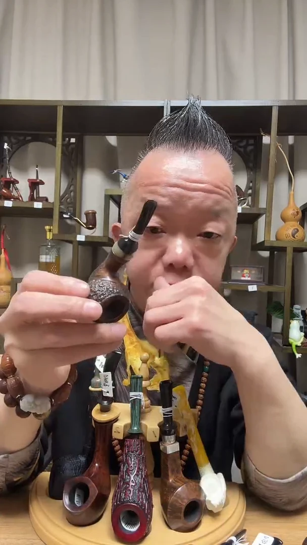 s105-2纯手工石楠木烟斗