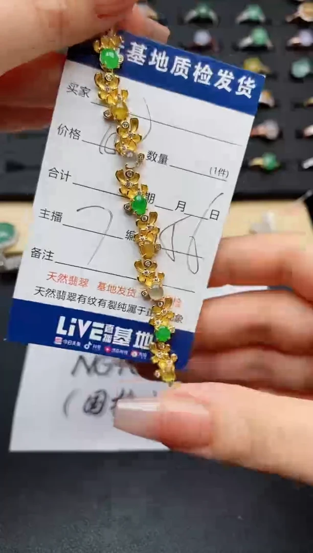 翡翠银S925镶嵌颈饰............