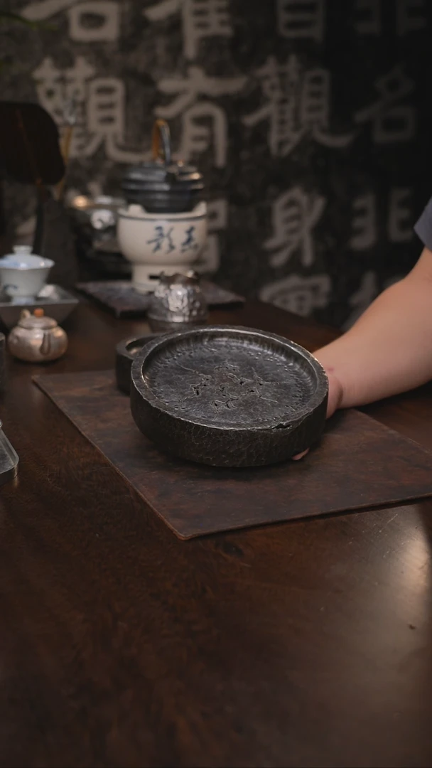 纯锡全手诧寂一体壶承大号
