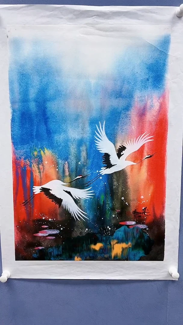 【闪购商品】绘画赵燮绘画2.7平尺仙鹤