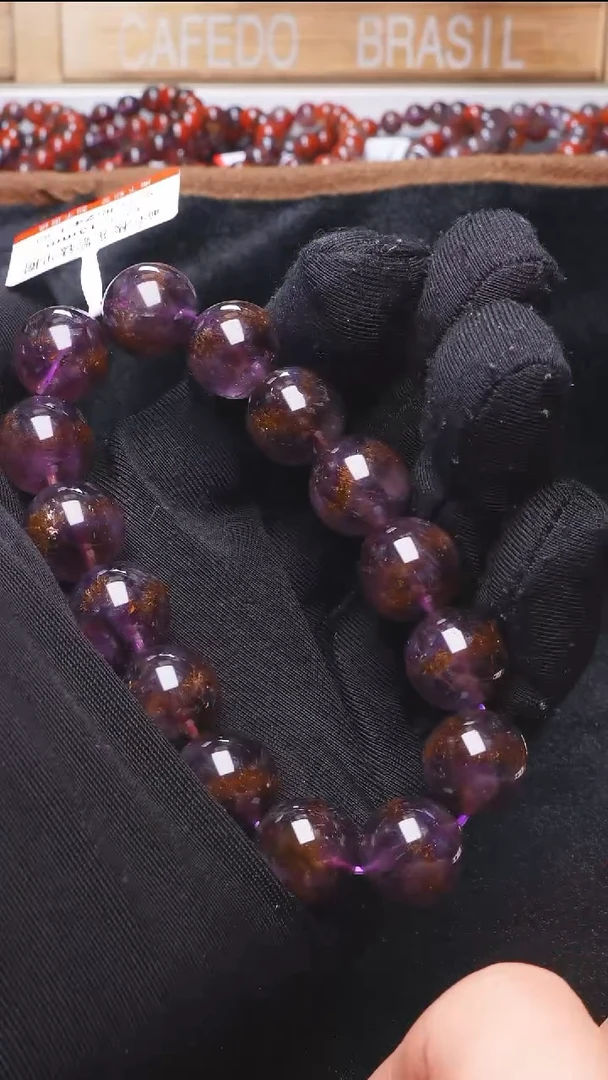 未镶嵌手链水晶L052极光紫肽单圈13mm