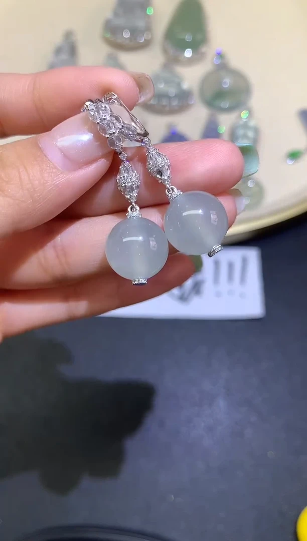 18K金镶嵌翡翠耳饰耳饰a464S19800