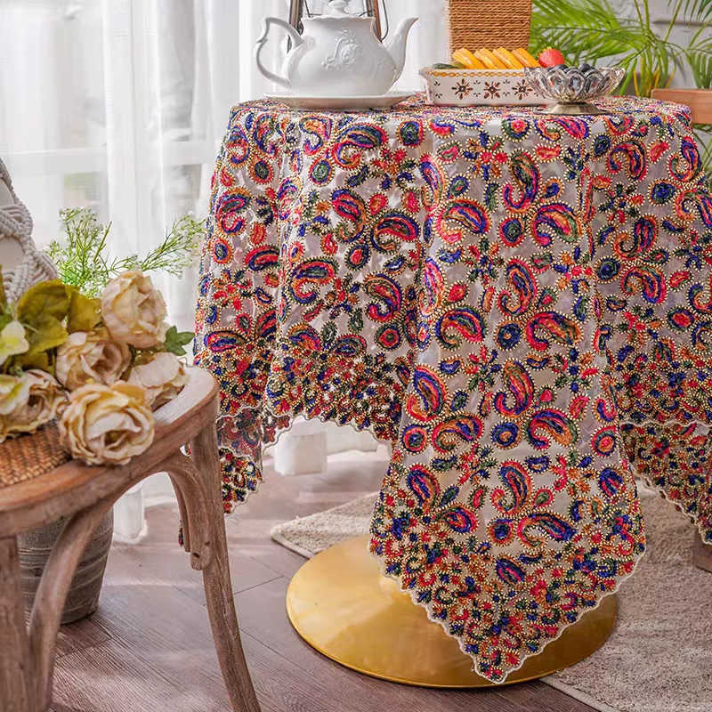 复古轻奢高端定制床头柜子盖巾 空调盖巾桌面垫子（85.85）