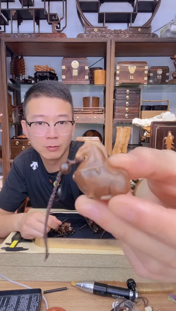 乌木类书架453贡木唐马小挂件