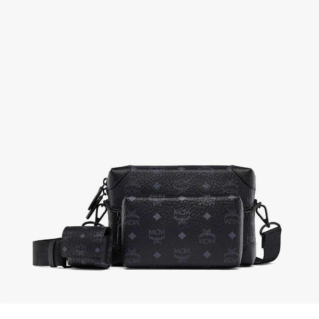 95新 MCM mcm 相机包老花三合一 单肩包 12948146