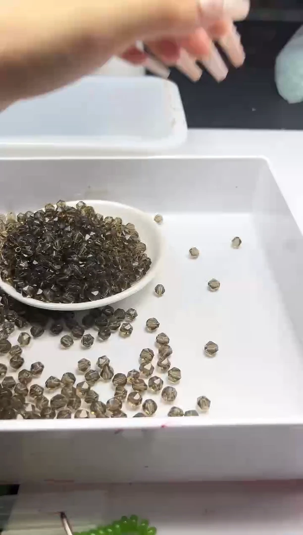 颈饰未镶嵌水晶w2431茶水晶切面8mm*30颗