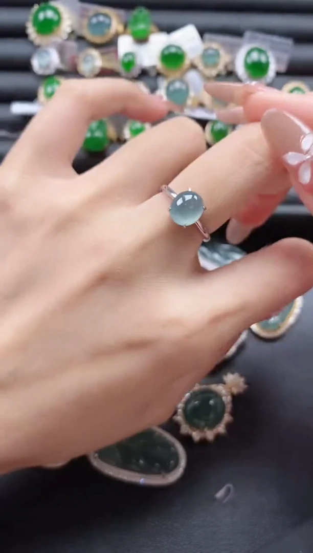 【闪购商品】翡翠戒指银S925镶嵌51151