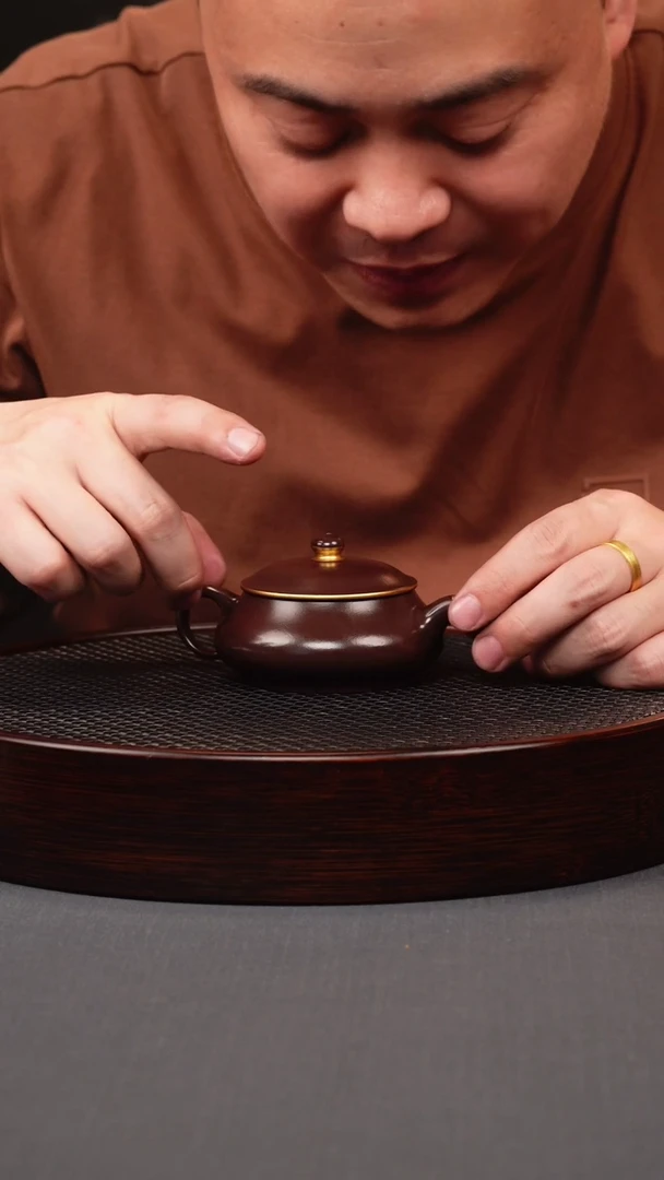 茶壶紫砂紫泥 小品王海东描金明炉