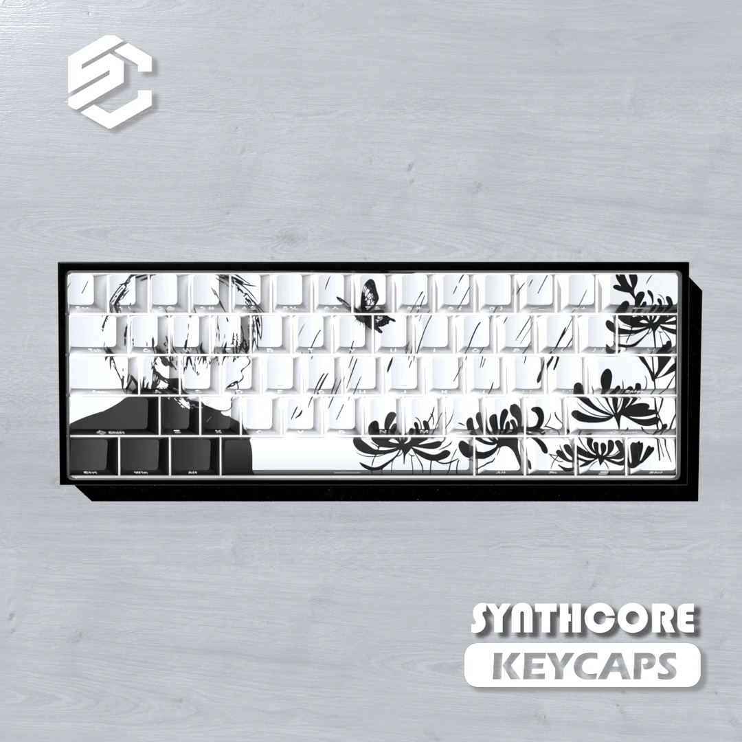 Synthcore金木研键帽东京喰种主题键帽原厂高度侧刻透光适配atk68