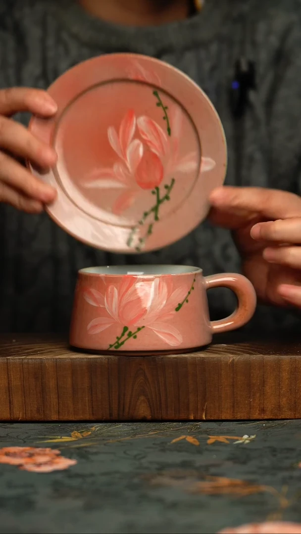 瓷片釉下彩手工手绘同款陶器