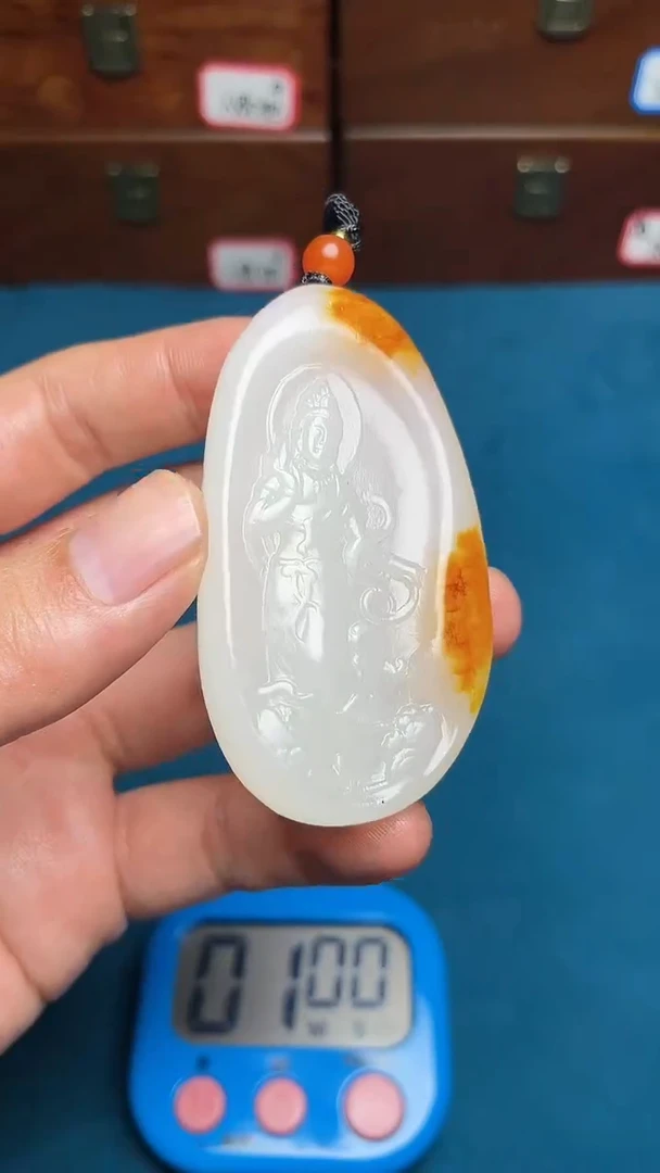 和田玉未镶嵌挂件杨*和田玉