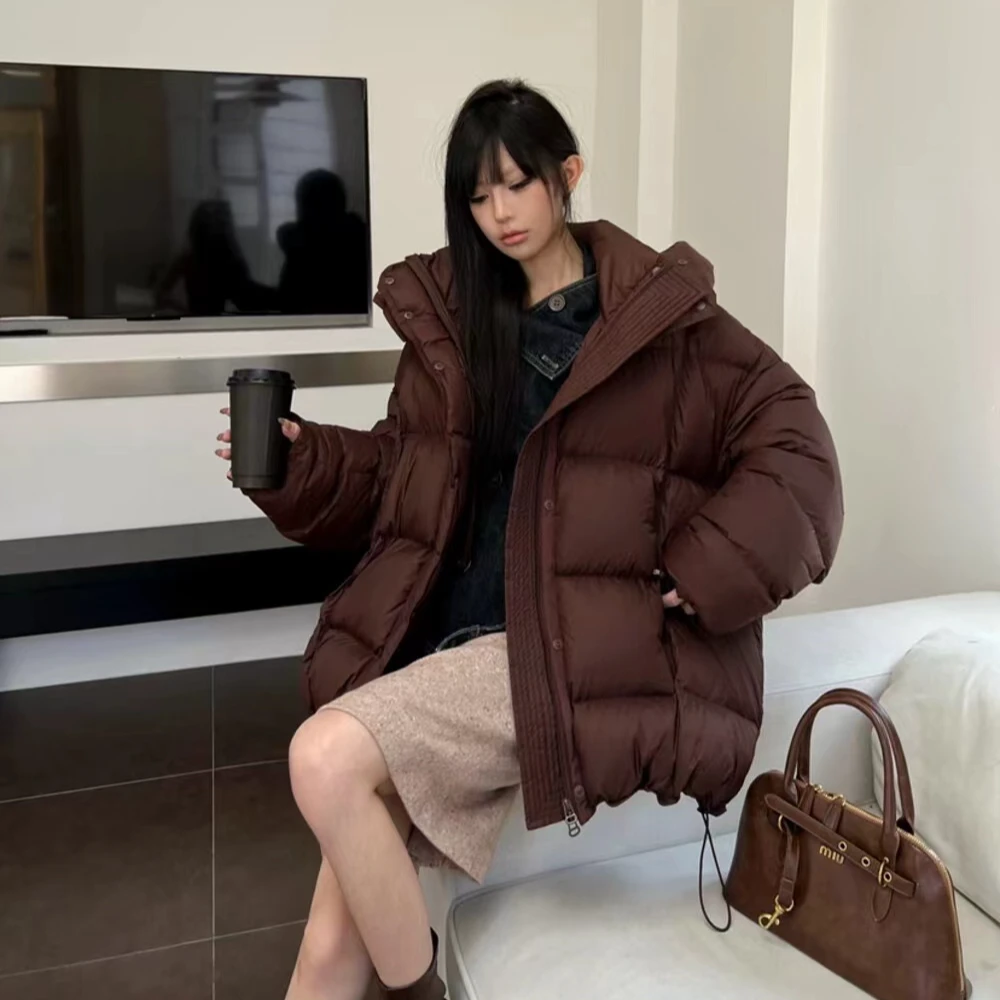 87739连帽休闲秋冬加厚保暖羽绒服