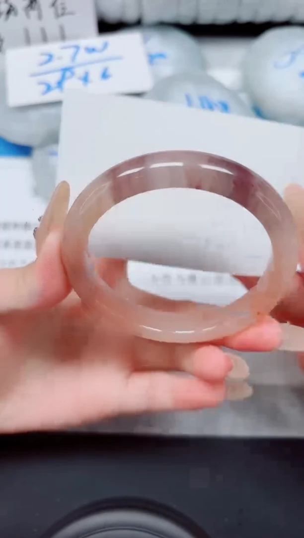 未镶嵌手镯石英质玉198-58桃