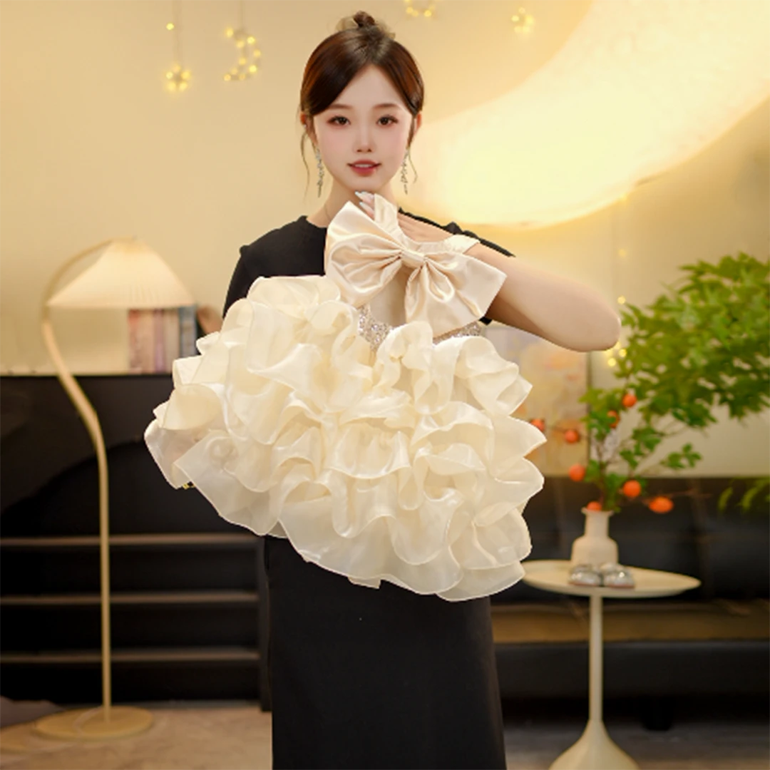 【MY泠月翎光】女童2025新款高端定制礼服裙小众轻奢宴会演出蓬蓬裙