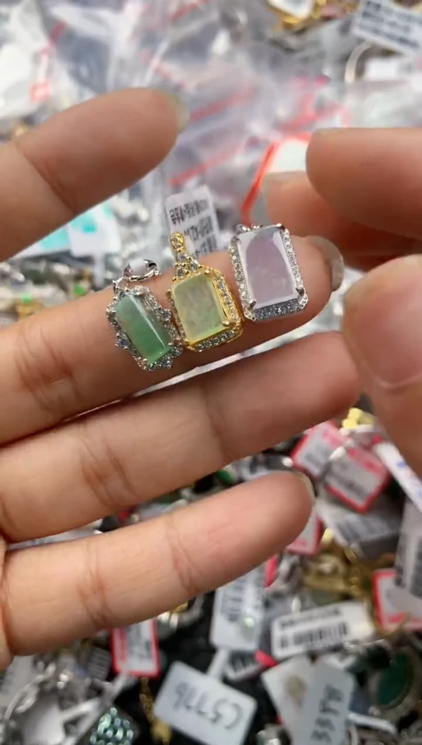 银S925镶嵌戒指翡翠111    5