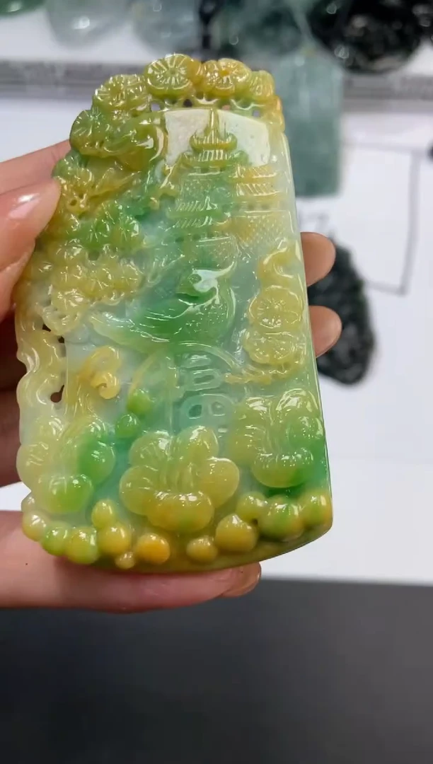 未镶嵌挂件翡翠1001389   多人