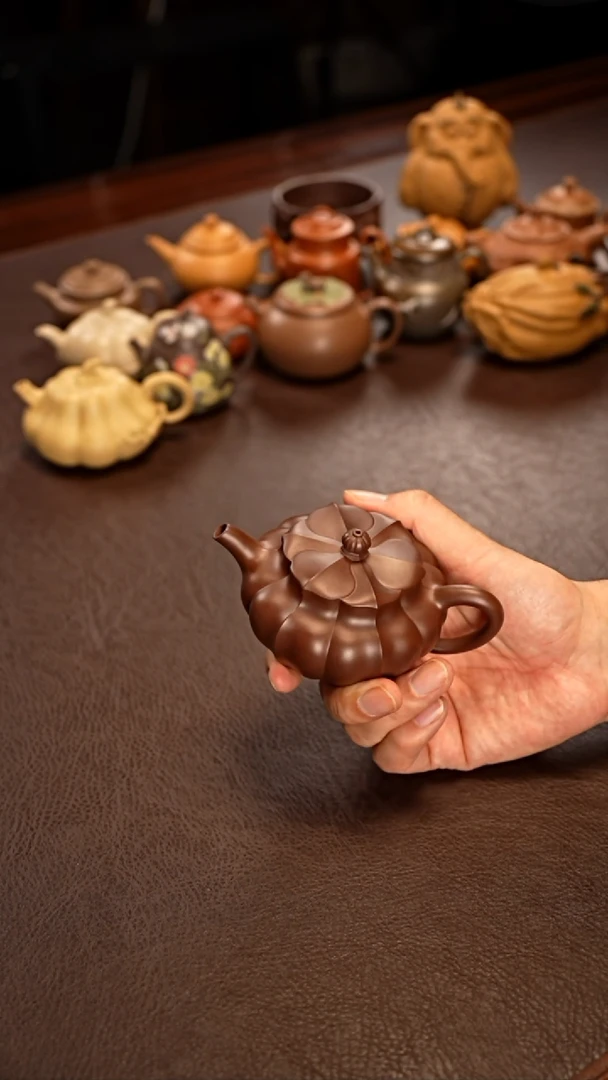 茶壶紫砂鸣远菱花