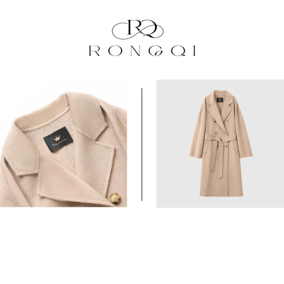 "101801"【绒起】山羊绒经典双排口大衣ZZYR01