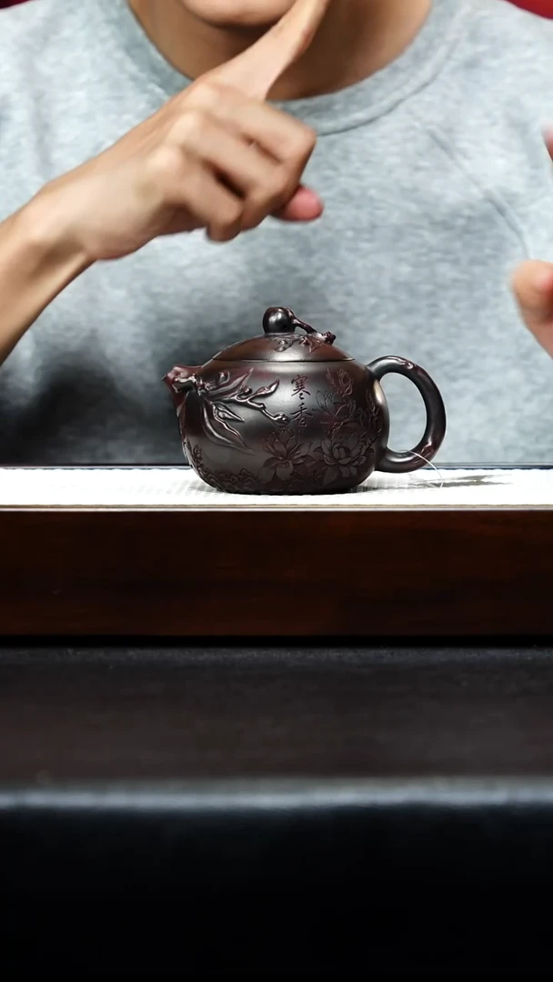 茶杯紫砂宜兴紫砂 寿桃西施 铁血红砂 郝文婷h465