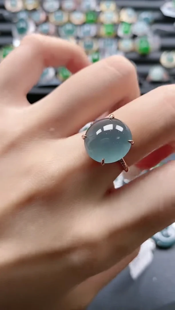 【闪购商品】翡翠戒指银S925镶嵌51511