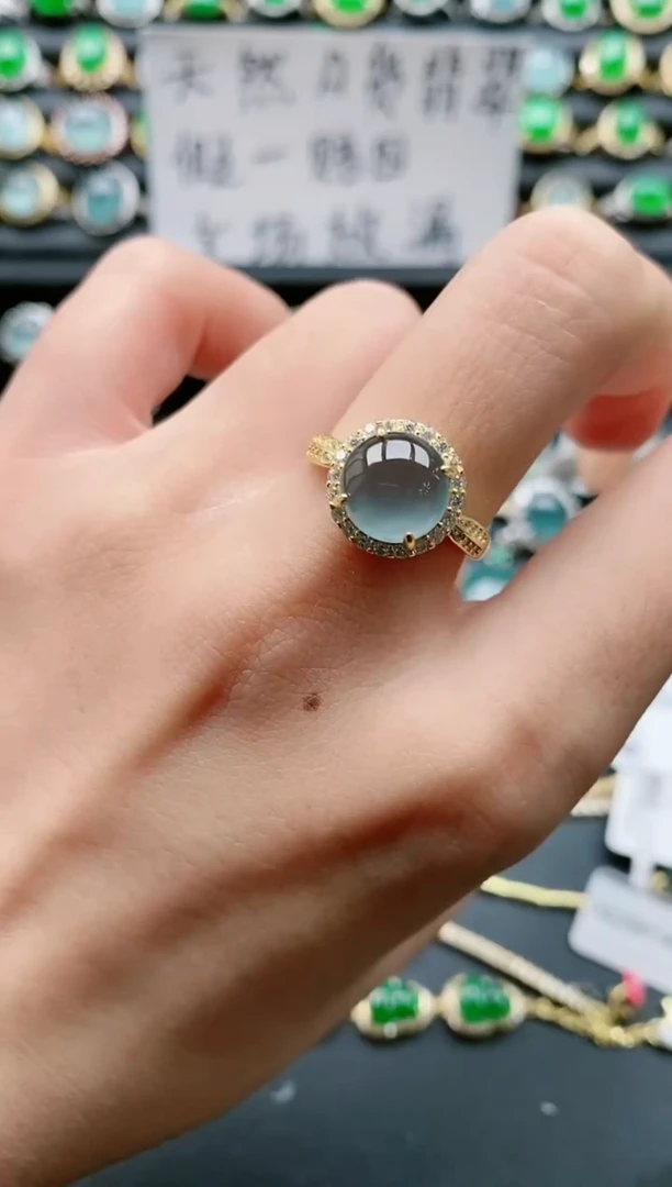 【闪购商品】翡翠戒指银S925镶嵌11111111