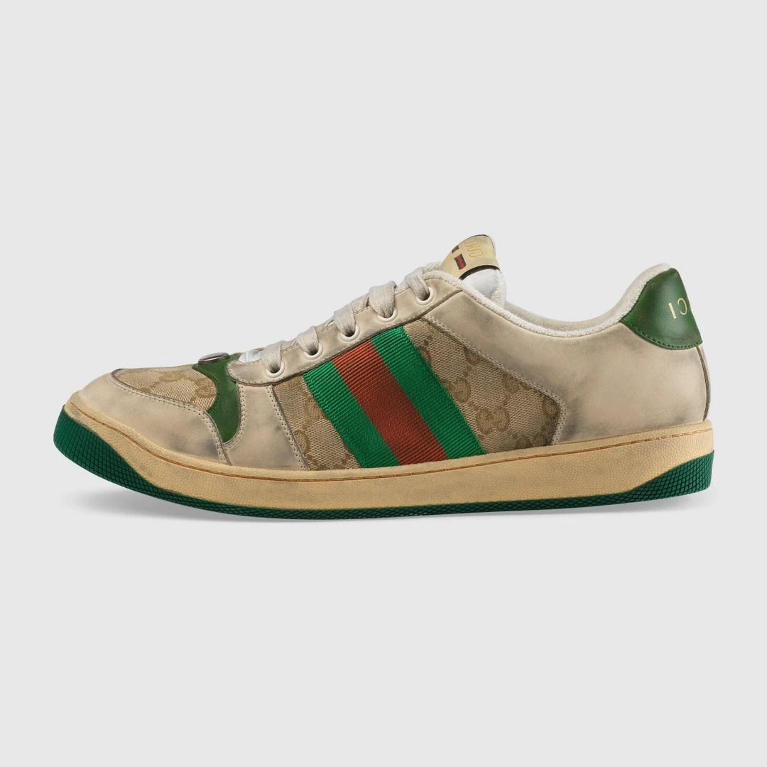 全新未使用 GUCCI/古驰 时尚潮流复古做旧低帮板鞋男女款脏脏鞋