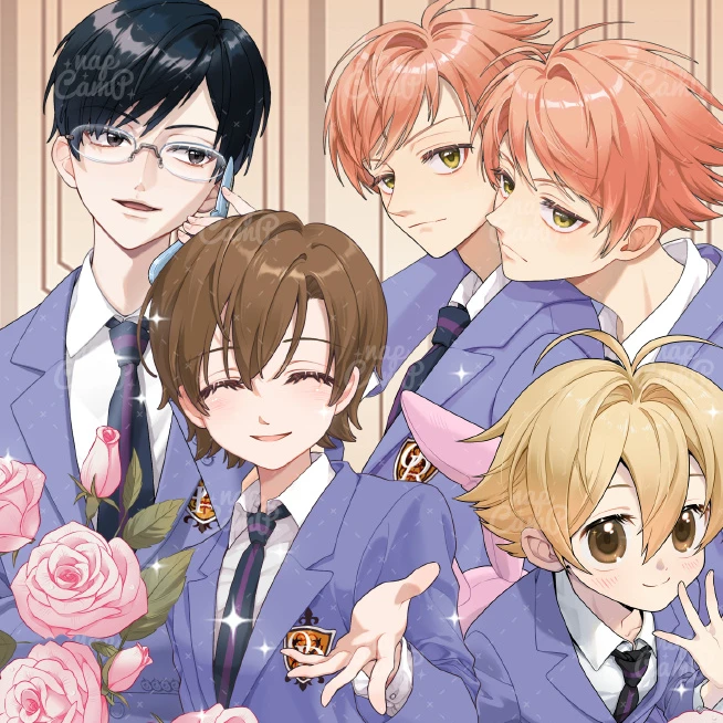 樱兰全员大SET高校男公关部同人大SET全员纳入吧唧徽章立牌镭射票