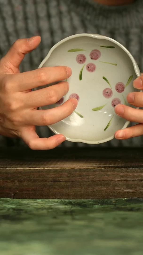 陶瓷青诗集手工手绘瓷器