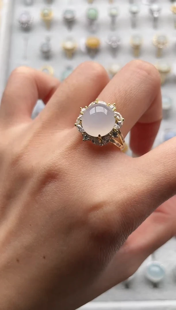 【闪购商品】翡翠戒指银S925镶嵌1111