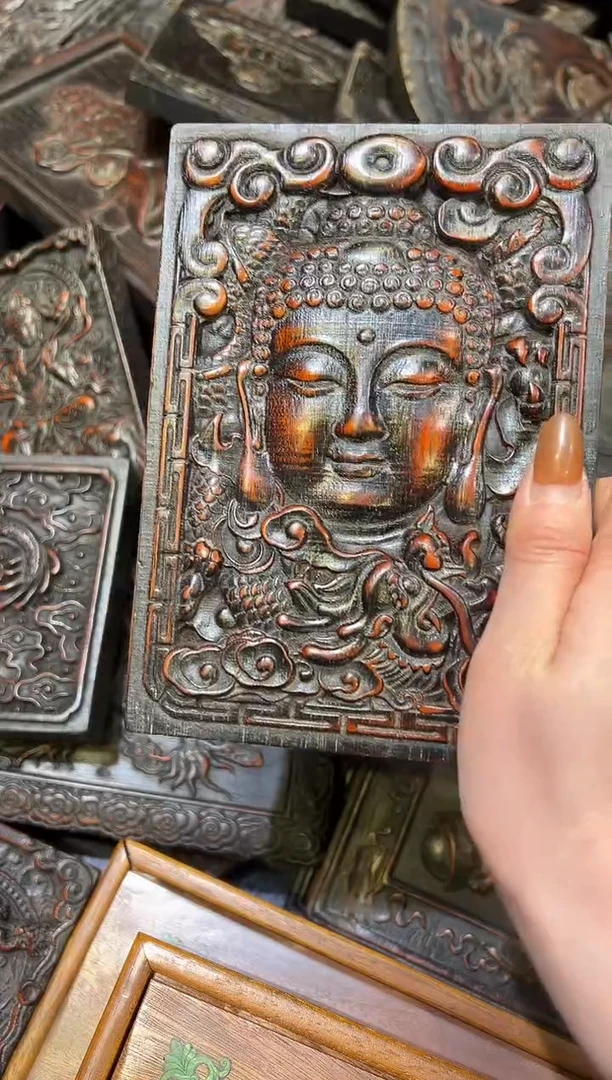 木紫檀雕刻一物一拍