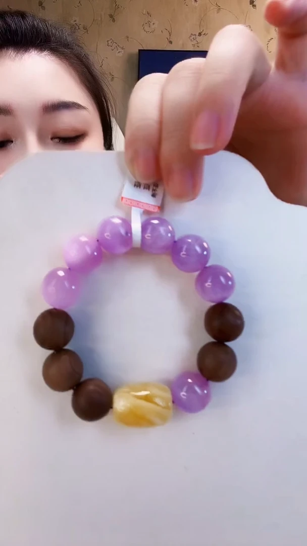 手串锂辉石未镶嵌紫锂辉手串约14M2823