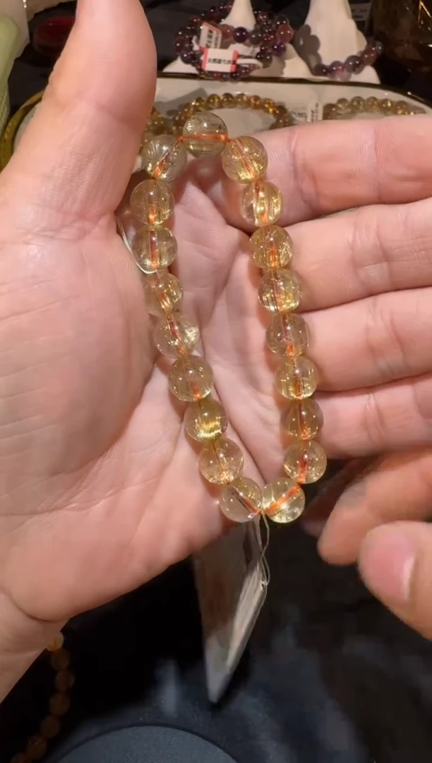 未镶嵌手串发晶SJ-465金发晶