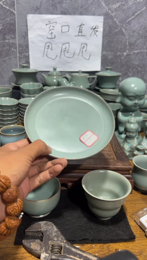 摆件微瑕仿古釉原矿汝瓷