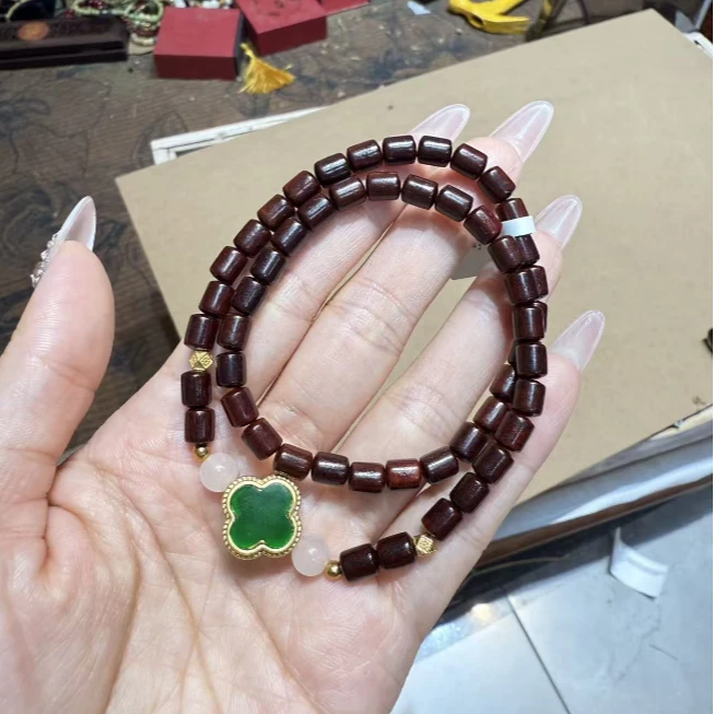 小叶紫檀双圈手串无礼盒S1287